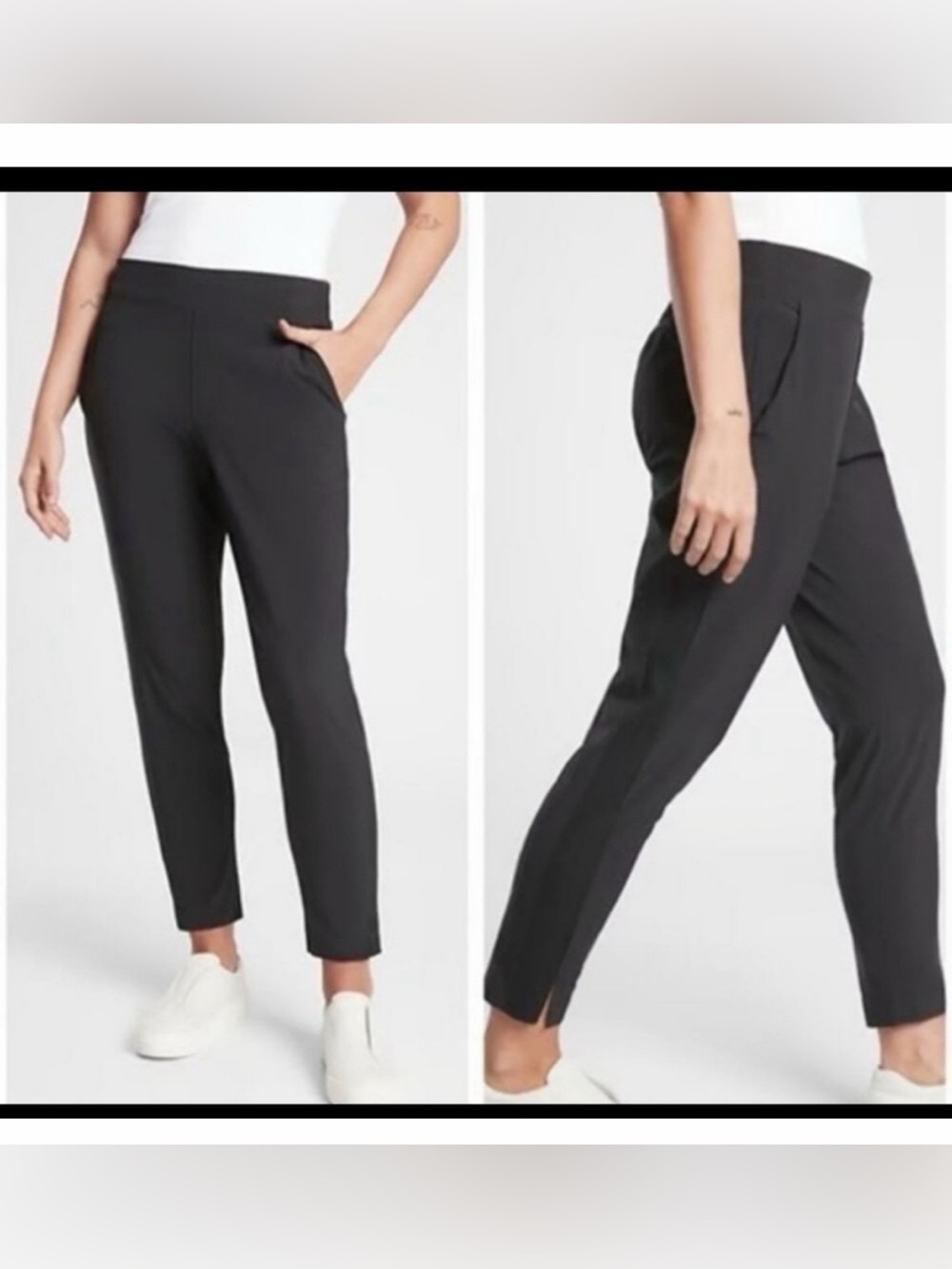 Athleta Black Ankle Slim Pull-On Pants